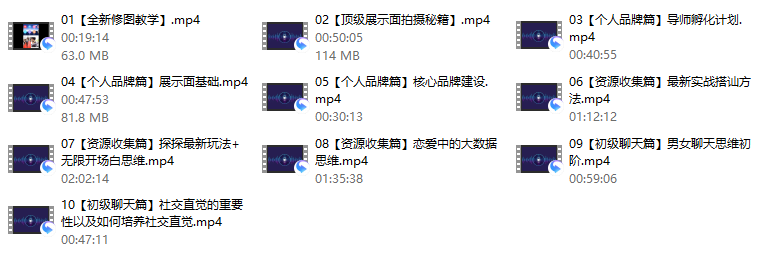 男哥内核3.0- 恋爱情商提升 初级课程